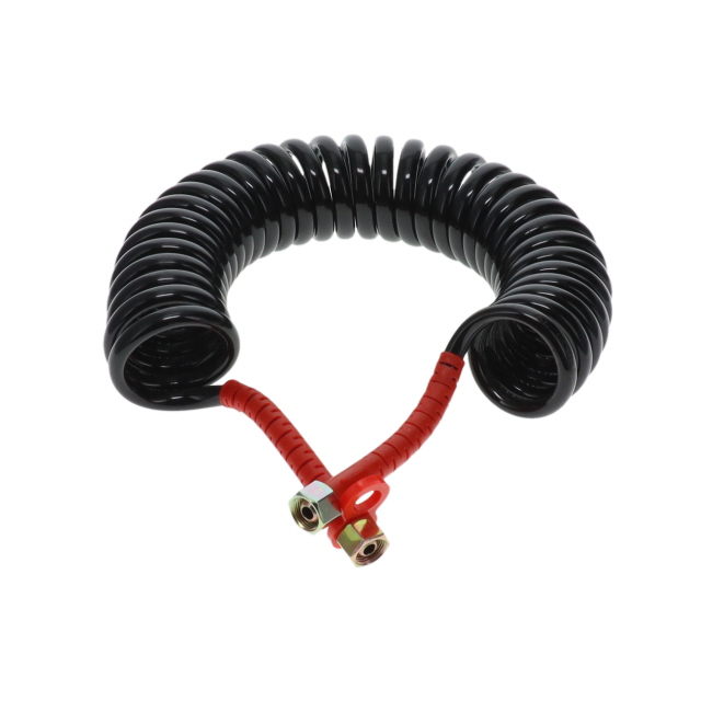 DIN Air Coil - 4m - Black with Red Tail 2x M18F Ends