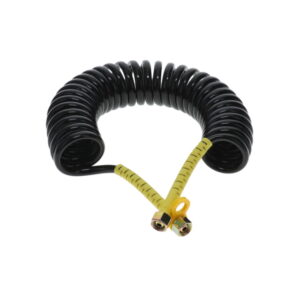 TUV Air Coil - 4m - Black with Yellow Tail 2x M18F Ends