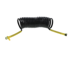 TUV Air Coil - 4m - Black with Yellow Tails - 2xM18F