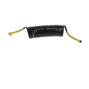 DIN Air Coil - 4.5m - Black with Yellow Tails - 2xM18F