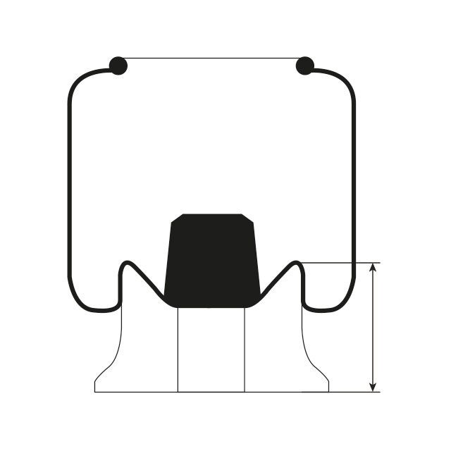 AIRSPRING ASSY (ASK016) STEEL PISTON HENDRICKSON