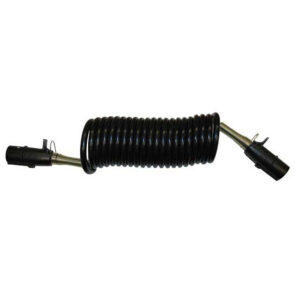 7 Core Black 'N' Type Electrical Coil with Plastic Plugs 4.5m