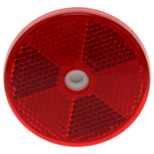 Round Red Reflector 60mm Self Adhesive