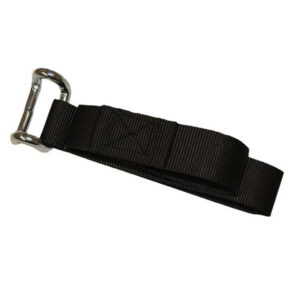 Bottom Strap Load Restraint - 750mm Long Webbing, 43mm Wide - Black