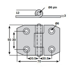 Locker Hinge Zinc Plated