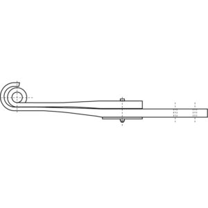 TRAILING ARM ASSY M30 BUSH.THIN  BASE PLATE, BOLT 105MM