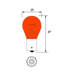 P581A Indicator Bulb 24v 21w BAU15S Amber