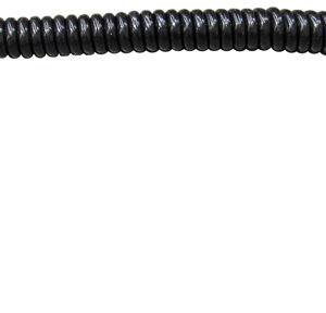 7 Core PU Black CV Coil 3M Ext - 2x12N Plugs Ecoflex Moulded Plugs