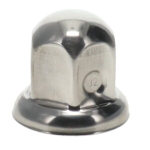 32MM WHEEL NUT COVER STAINLESS - H 44mm