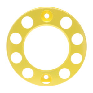 YELLOW COATED STEEL WHEEL TRIM 22.5IN (571MM) HOLLOW TYPE