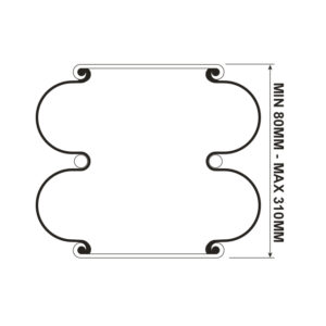 AIRSPRING ASSY (ASK053) DOUBLE CONVOLUTED VOLVO RENAULT