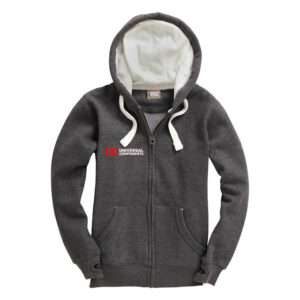 Cotton Ridge Zipped Hoodie - Medium - Melange Grey