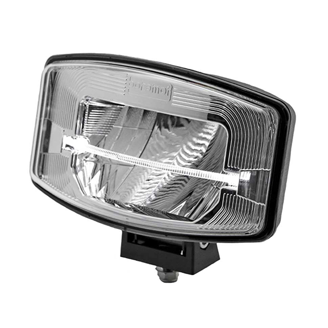 LED Driving Lamp with Light Bar Smoked Chrome