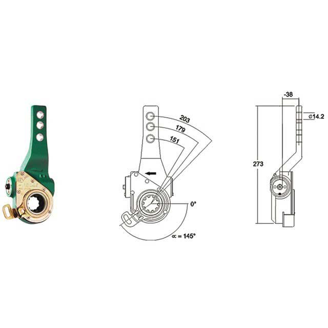 MEI AUTOMATIC SLACK ADJUSTER TRAILER STEER STEFEN R