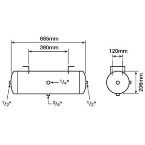 AIR TANK TOP MOUNT 19LTR