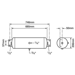 AIR TANK END MOUNT 20LTR