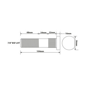 LH WHEEL BLT(7-8 BSF 94MM UH) REPL YORK