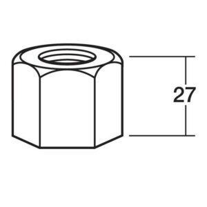 WHEELNUT M22X1.5MM D=27MM AF=32MM