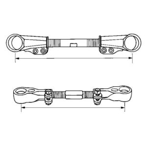 TORQUE ARM ASSY W/O BUSHES ADJ. 502/562MM (SMT)