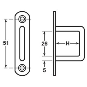 RIVET ON STAPLE(2 HOLE)20MM