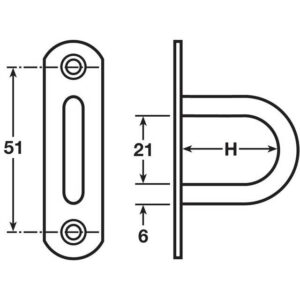 RIVET ON STAPLE(2 HOLE)25MM