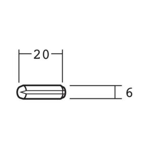 SPLINED PIN 6X19.5