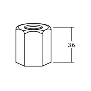 WHEEL NUT M22X2 RHT 32MM A/F