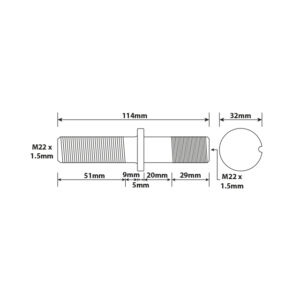 PKT10 WHEEL STUD ASSY