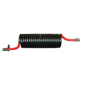 AIR COIL 4.5M WL BLACK WITH RED TAIL 2 X M 1/2" FITTINGS