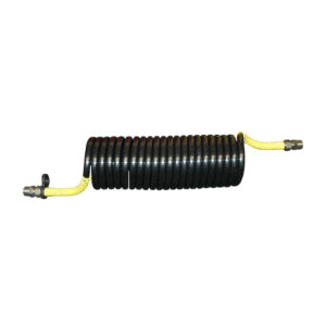 AIR COIL 4.5M WL BLACK WITH YELLOW TAIL 2 X M 1/2" FITTINGS