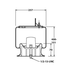 AIRSPRING ASSY (TBA) PLASTIC PISTON HENDRICKSON