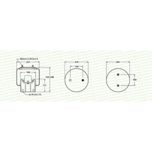 AIRSPRING ASSY (ASK005) PLASTIC PISTON HENDRICKSON