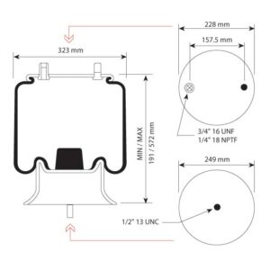AIRSPRING ASSY (ASK062 ) IMPERIAL CENTRAL MOUNT HENDRICKSON