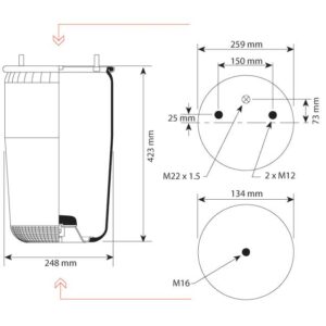 AIRSPRING SERVICE ASSY (ASK020) BPW