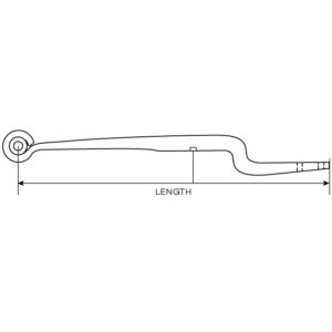SINGLE LEAF TRAILING ARM CRANKED 56MM THICK