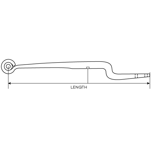 SINGLE LEAF TRAILING ARM CRANKED 56MM THICK