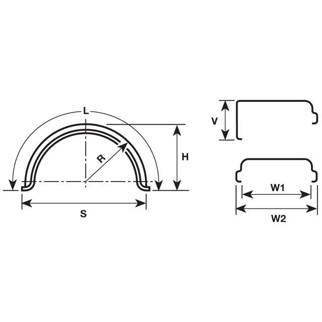 MUDWING J01 195 X 820 X 450MM PAIR