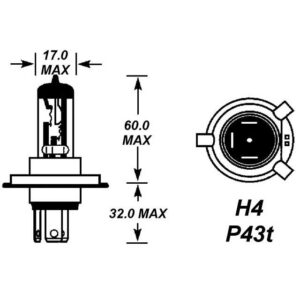 472CR2 12 60/55W F4 P43T