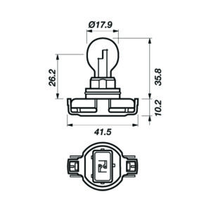 HIPER VISION BULB 12V 24W PG20/7