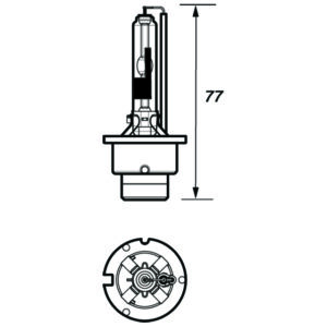 BULB OD2R 12V 35W P33D-3 GAS DISCHARGE REFLECTOR