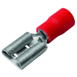 FEMALE PUSH-ON RED 6.3MM P50