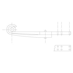 Trailing Arm Straight - 2 Leaf - To Suit HENDRICKSON