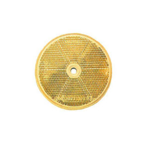 ROUND REFLECTOR AMBER 80MM