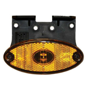 FLATPOINT 2 LED AMBER MARKER LAMP C/W BK
