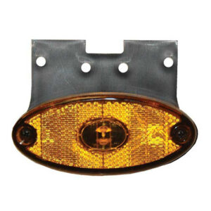 FLATPOINT 2 LED AMBER MARKER LAMP C/W BK