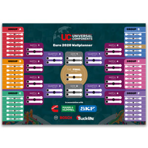 EURO 2020 A1 WALLCHART 2021 - TUBE OF 10