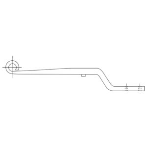 Straight Trailing Arm Cranked - 1 Leaf
