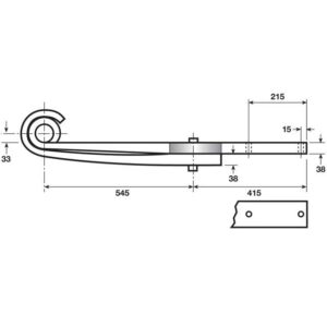 TRAILING ARM C/W BUSH 2 HOLE