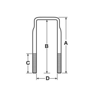 U BOLT ASSEMBLY M24 X 336MM