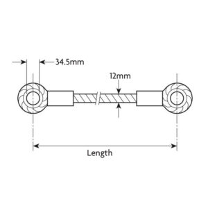 CHECK CABLE 1010MM LONG